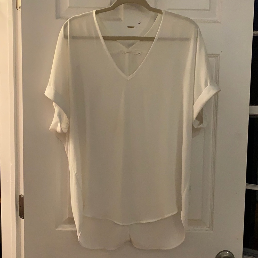 White Lush short sleeve blouse